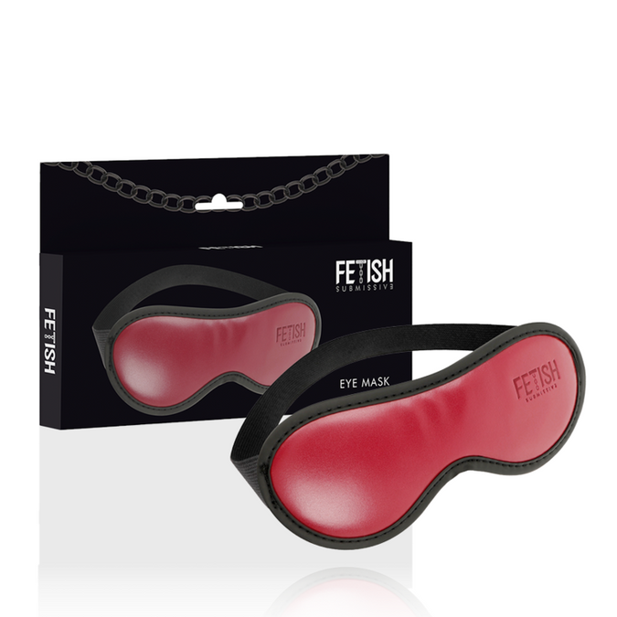 FETISH SUBMISSIVE DARK ROOM - VEGAN LEREN MASKER MET NEOPREEN VOERING