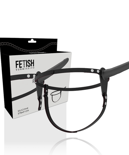 FETISH SUBMISSIVE HARNESS - BLACK SILICONE 15 CM