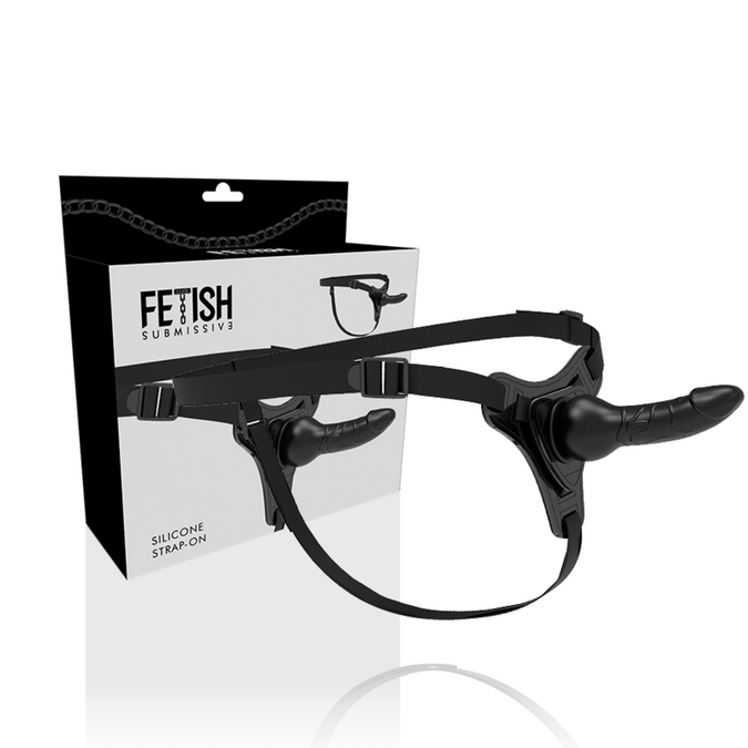 Fetish Submissive Harness – Black Silicone Realistic 16 Cm