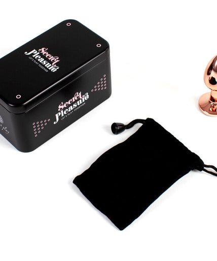 SECRETPLAY - METAL BUTT PLUG ROSE GOLD SMALL SIZE 7 CM