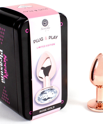 SECRETPLAY - METAL BUTT PLUG ROSE GOLD SMALL SIZE 7 CM
