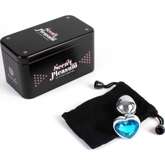Secretplay – Metal Butt Plug Blue Heart Small Size 7 Cm