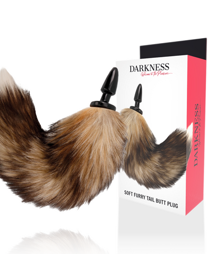 DARKNESS - NATURAL TAIL WITH SILICONE ANAL PLUG 10 CM