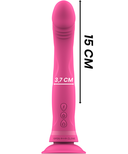 INTENSE - MICHELANGELO PINK SILICONE VIBRATOR DILDO