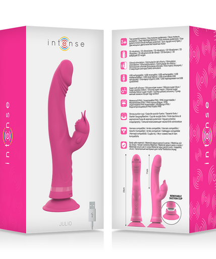 INTENSE - JULIO RABBIT VIBRATOR PINK SILICONE