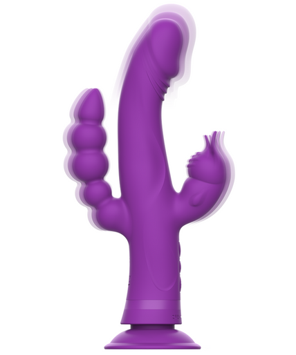 INTENSE - CASANOVA RABBIT SILICONE VIBRATOR TRIPLE MOTOR PURPLE
