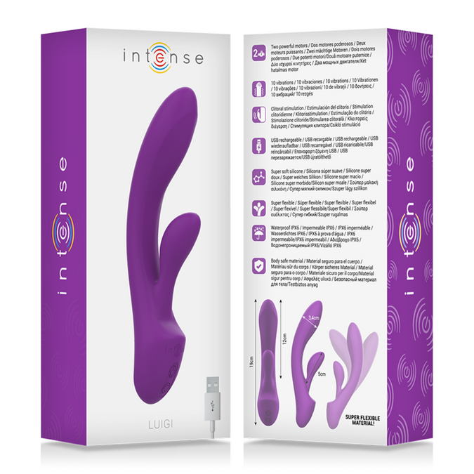 Intense – Luigi Rabbit Vibrator Liquid Silicone Purple