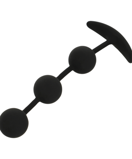 Zwart&zilver – Harry Anale Rozenkrans 3 Siliconen Ballen 14 Cm