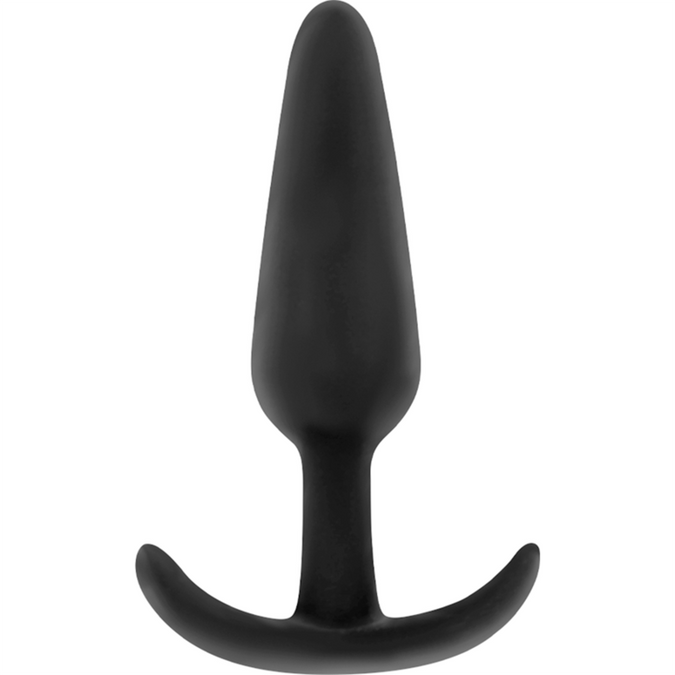 Black&silver – Hansel Silicone Anal Plug with Small Handle