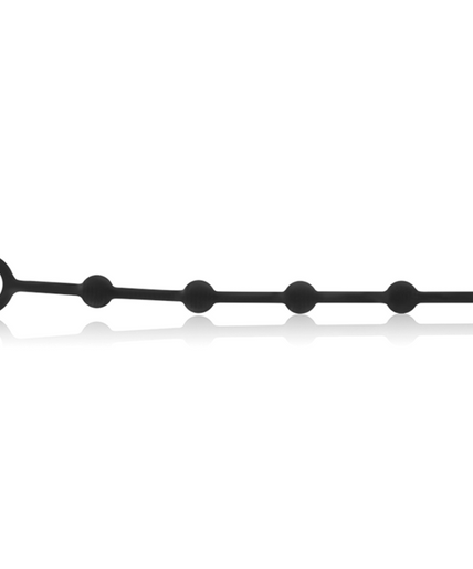 BLACK&SILVER - KORG ANAL ROSARY SILICONE INITIATION 21 CM