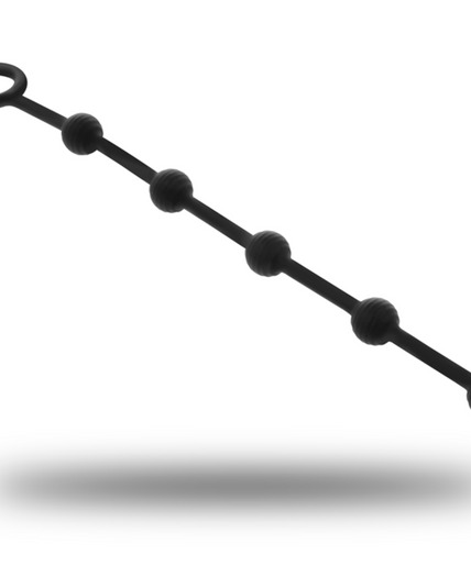 BLACK&SILVER - KORG ANAL ROSARY SILICONE INITIATION 21 CM