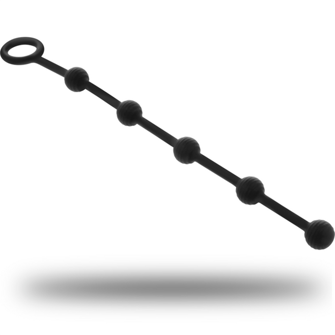 Black&silver – Korg Anal Rosary Silicone Initiation 21 Cm