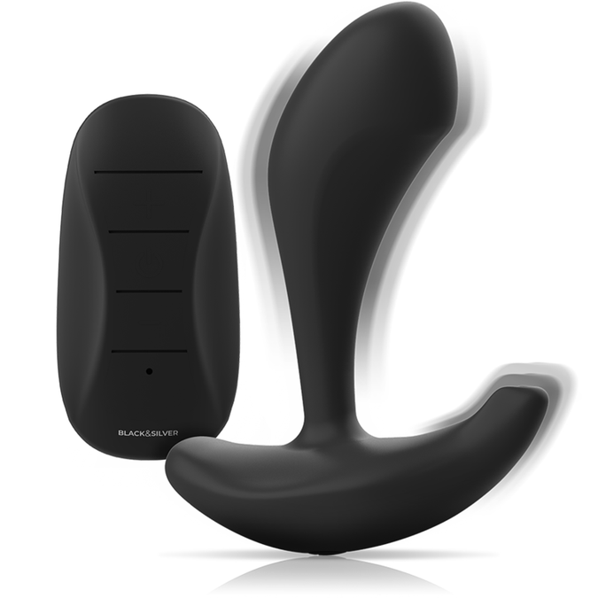 ZWART & ZILVER - DWAYNE ANALE PLUG SILICONEN AFSTANDSBEDIENING