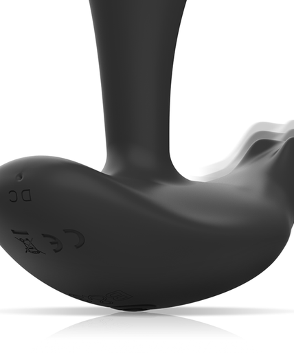 BLACK&SILVER - DWAYNE ANAL PLUG SILICONE REMOTE CONTROL