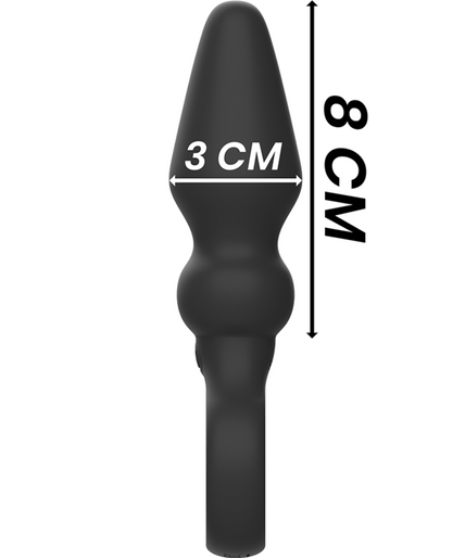 BLACK&SILVER - OZZY POWERFUL SILICONE ANAL PLUG