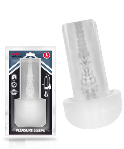 PUMP ADDICTED - PLEASURE SLEEVE MASTUBADOR SIZE L