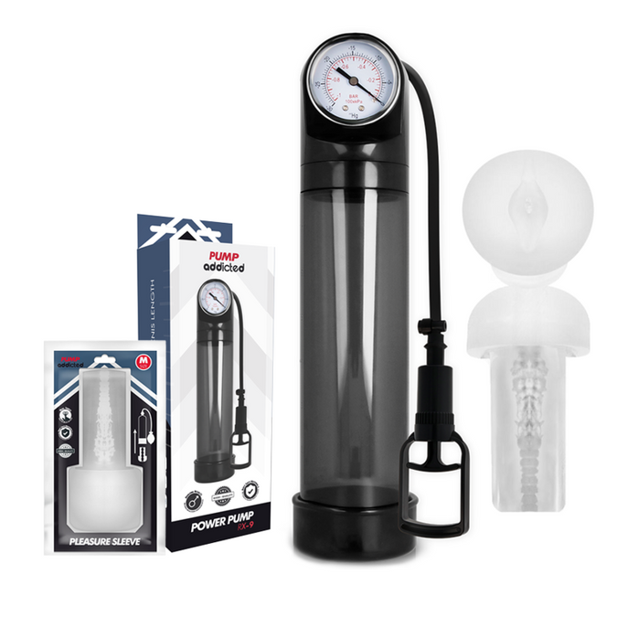 PUMP ADDICTED - RX9 ZWART MET MASTURBATOR