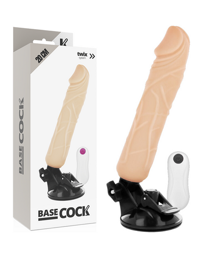 BASECOCK - REALISTIC VIBRATOR REMOTE CONTROL FLESH 20 CM -O- 4 CM