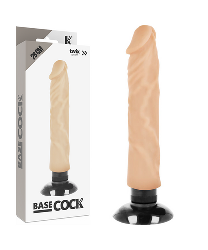 BASECOCK - REALISTIC VIBRATOR 2-1 FLESH 20 CM -O- 4 CM