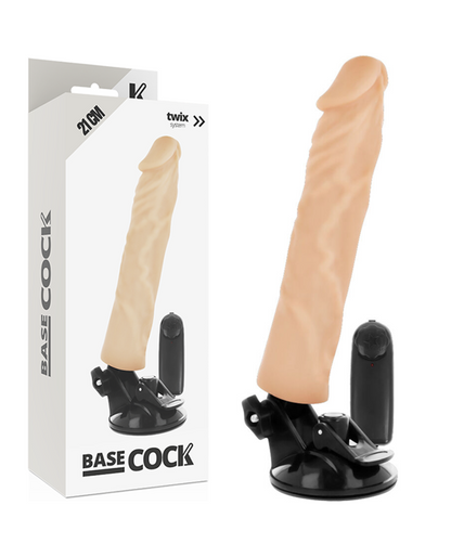 BASECOCK - REALISTIC VIBRATOR REMOTE CONTROL FLESH 21 CM -O- 4 CM