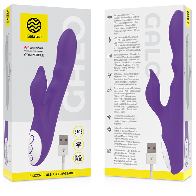 GALATEA - GALO PAARSE VIBRATOR + WATCHME AFSTANDSBEDIENING