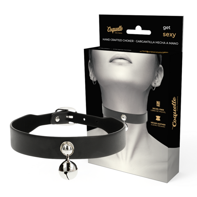 Coquette Chic Desire – Vegan Leather Necklace Woman Rattle Accessory