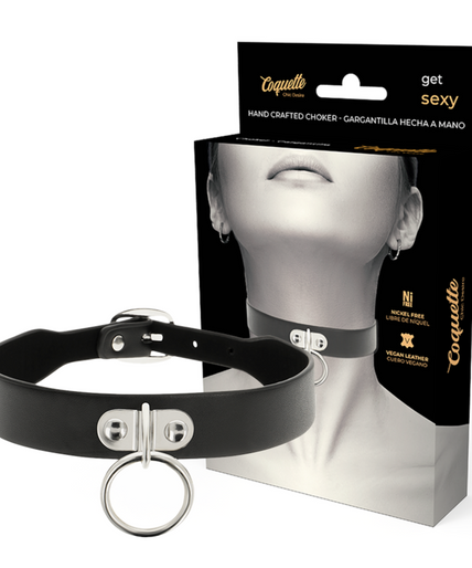 Coquette Chic Desire – Vegan Leather Necklace Woman Fetish Accessory
