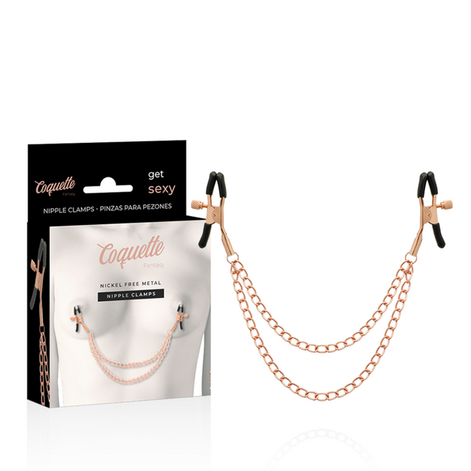 Coquette Chic Desire – Fantasy Metall-Brustwarzenklemmen mit Kette
