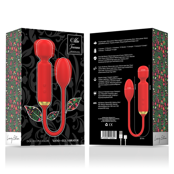 Mia – Toscana Double Pleasure Wand + Vibrerend Ei