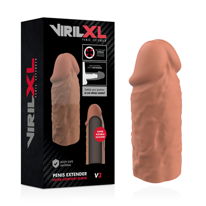 Virilxl – Liquid Silicone V3 Brown Penis Extension