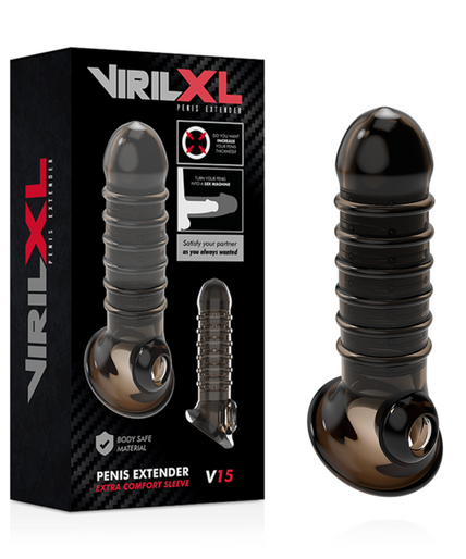 VIRILXL - PENISVERLENGING EN CONDOOM V15 ZWART