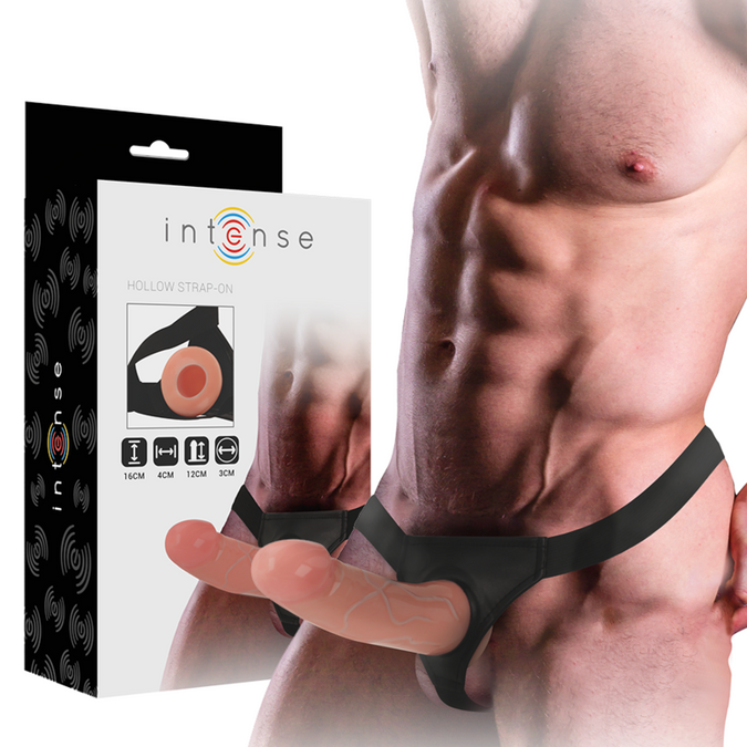 Intense – Holle harnas met dildo 16 x 3 cm