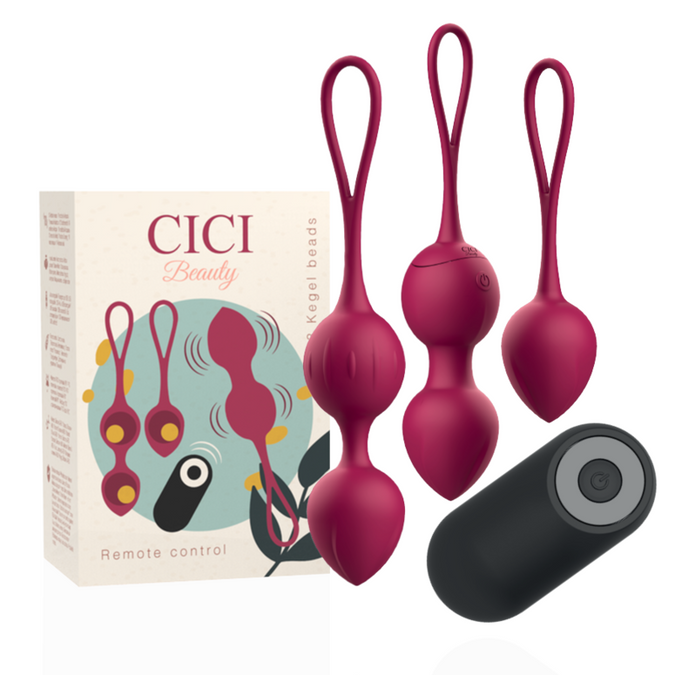 Cici Beauty – Basic Siliconen 3 Vibrerende Kegelparels met Afstandsbediening