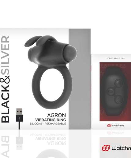 BLACK&SILVER - AGRON REMOTE CONTROL COCKRING WATCHME