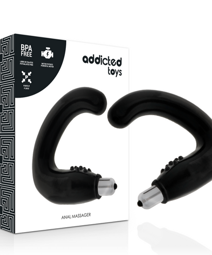 Addicted Toys – Prostate Anal Massager with Vibrating Bullet – Black