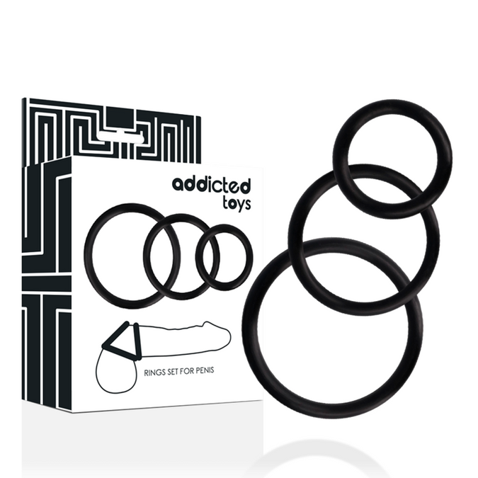 ADDICTED TOYS - PENISRINGEN ZWART