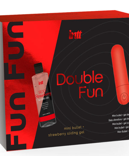 INTT RELEASES - DOUBLE FUN KIT WITH VIBRATING BULLET AND STRAWBERRY MASSAGE GEL