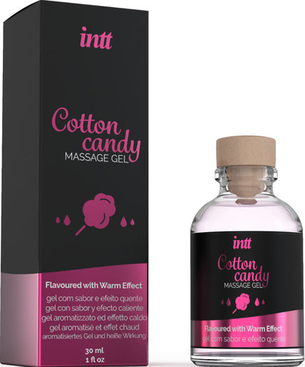 INTT MASSAGE & ORAL SEX - MASSAGE GEL WITH COTTON CANDY FLAVOR AND HEATING EFFECT