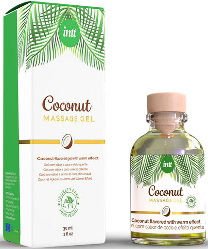 INTT - VEGAN MASSAGE GEL WITH COCONUT FLAVOR AND HEATING EFFECT