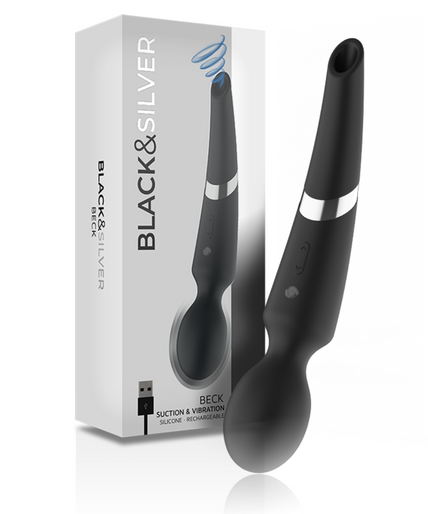 Black&silver – Beck Wand und Saugnapf 2 in 1 Silikon