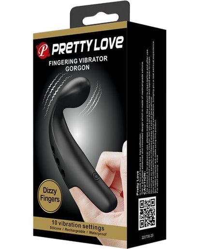 PRETTY LOVE - BLACK GORGON VIBRATOR THIMBLE
