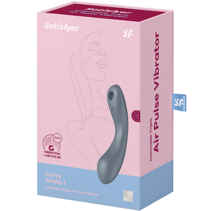 Satisfyer – Curve Trinity 1 Air Pulse Vibrator Grijs