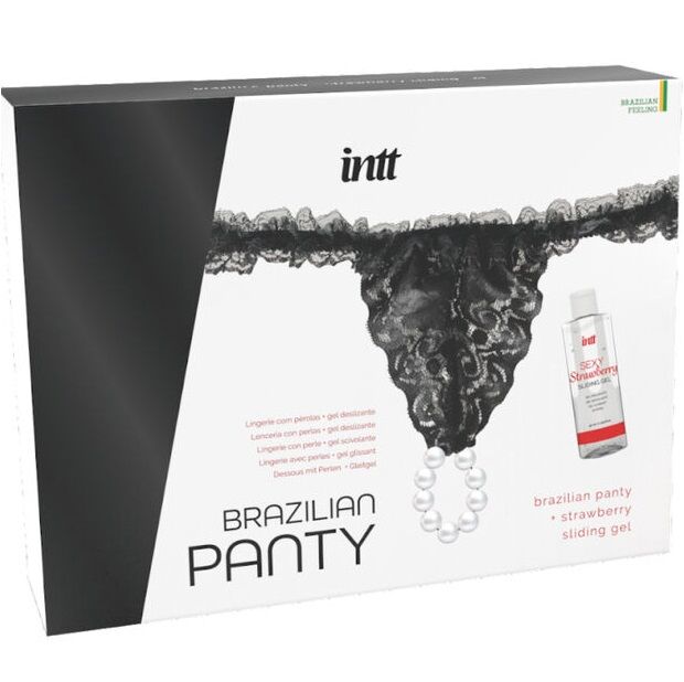 INTT RELEASES - BRAZILIAANSE ZWARTE SLIP MET PARELS EN GLIJGEL 50 ML
