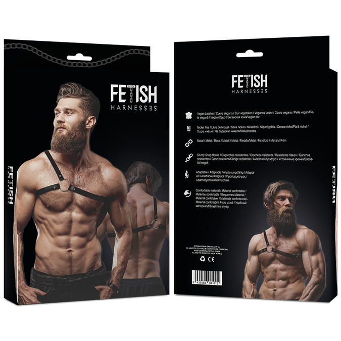 FETISH SUBMISSIVE - ATTITUDE HEREN SCHOUDERBANDEN ECO LEREN TUIGJE