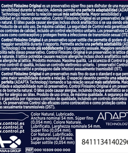 CONTROL - FINISSIMO CONDOMS 3 UNITS