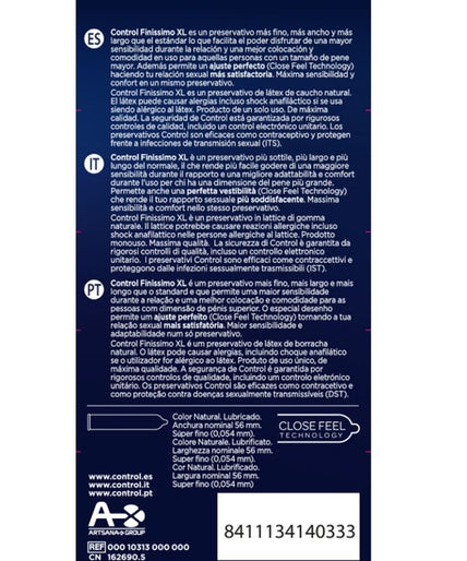 CONTROL - FINISSIMO XL CONDOMS 12 STUKS