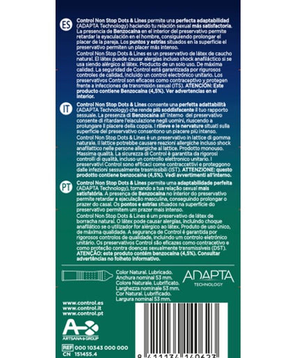 CONTROL - NONSTOP DOTS AND LINES CONDOMS 12 STUKS