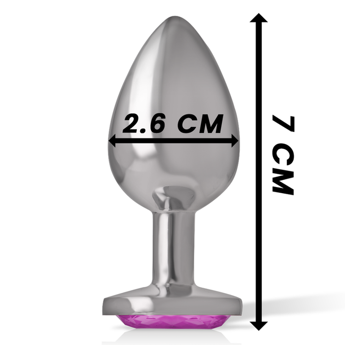 Intense – Aluminium Metall Analplug Pinkes Herz Größe S