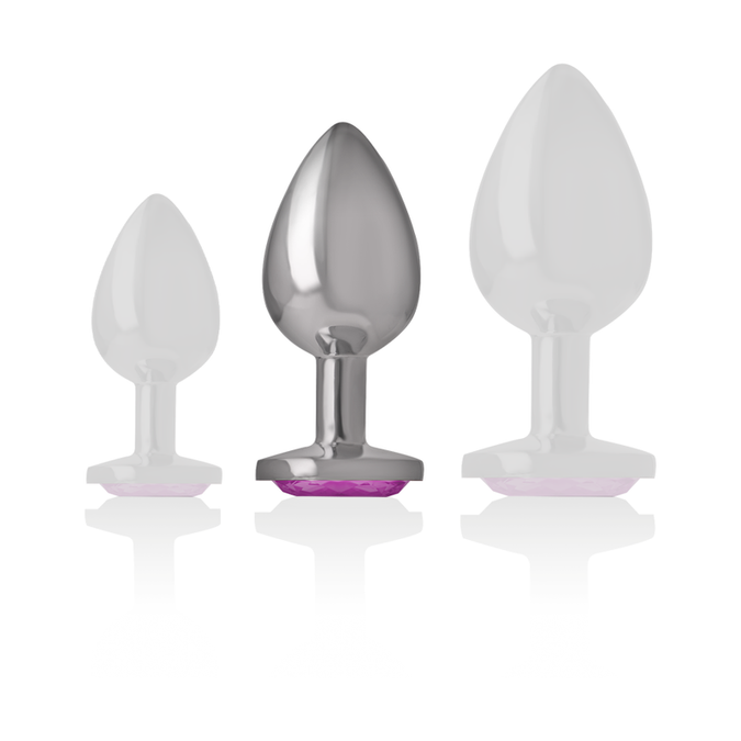 Intense – Aluminium Metall Analplug Pinkes Herz Größe M