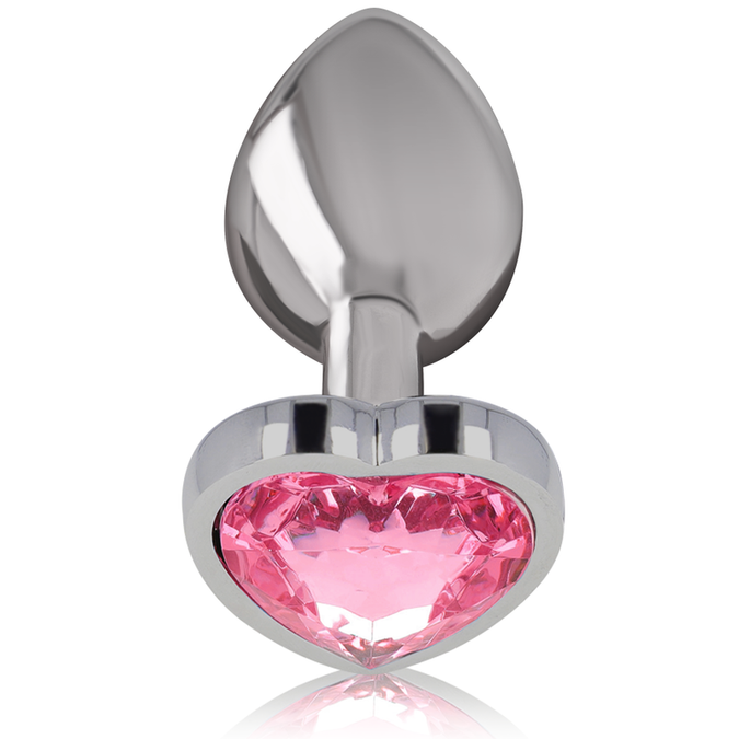 Intense – Aluminium Metall Analplug Pinkes Herz Größe M